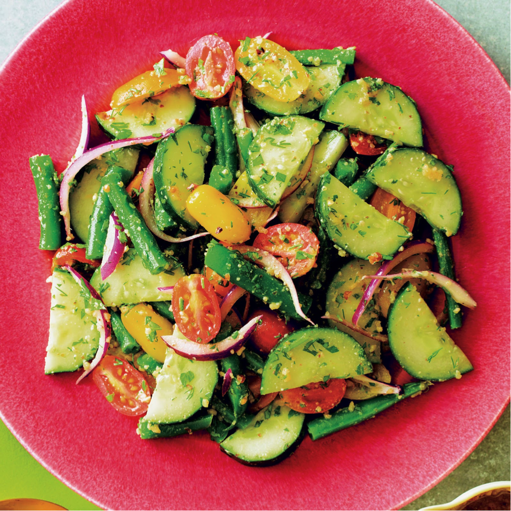 Food-Cucumber-Green-Bean-and-Tomato-Salad