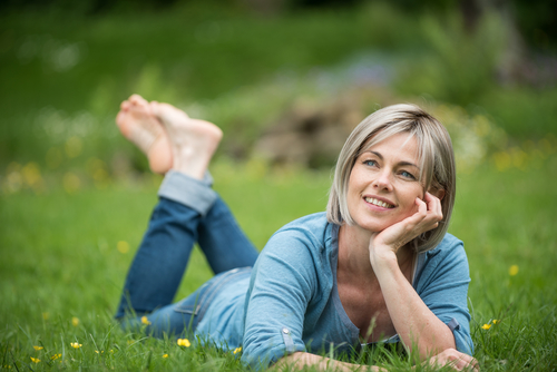woman-grass